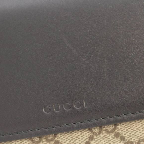 Gucci GG Supreme Long wallet Beige x Black - Picture 9 of 10